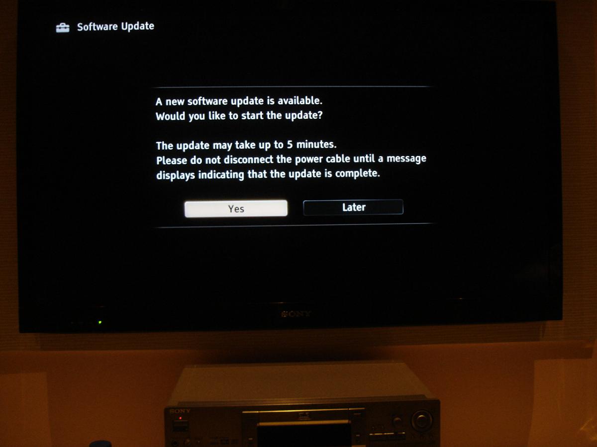 Bъпрос с updateтите на SONY BRAVIA телевизора